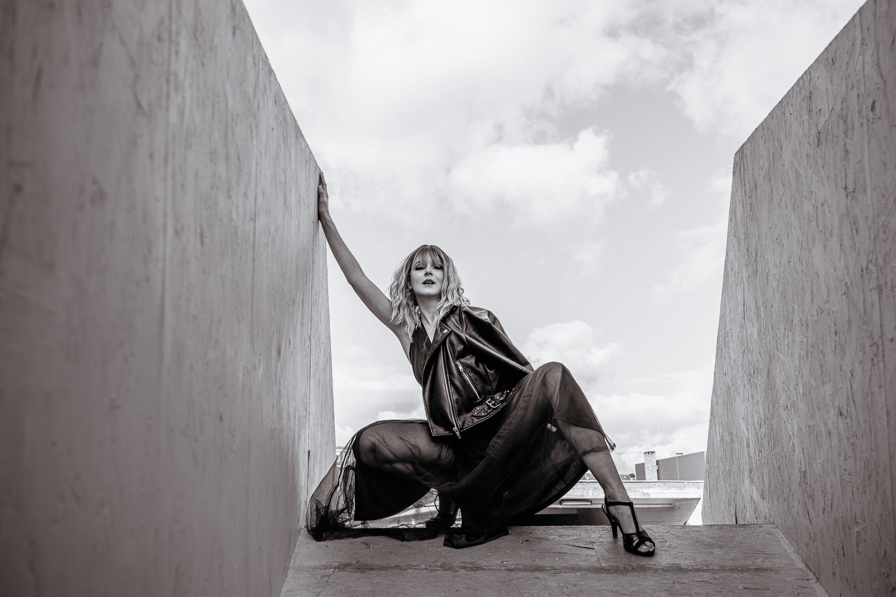 Photographie fashion en noir et blanc